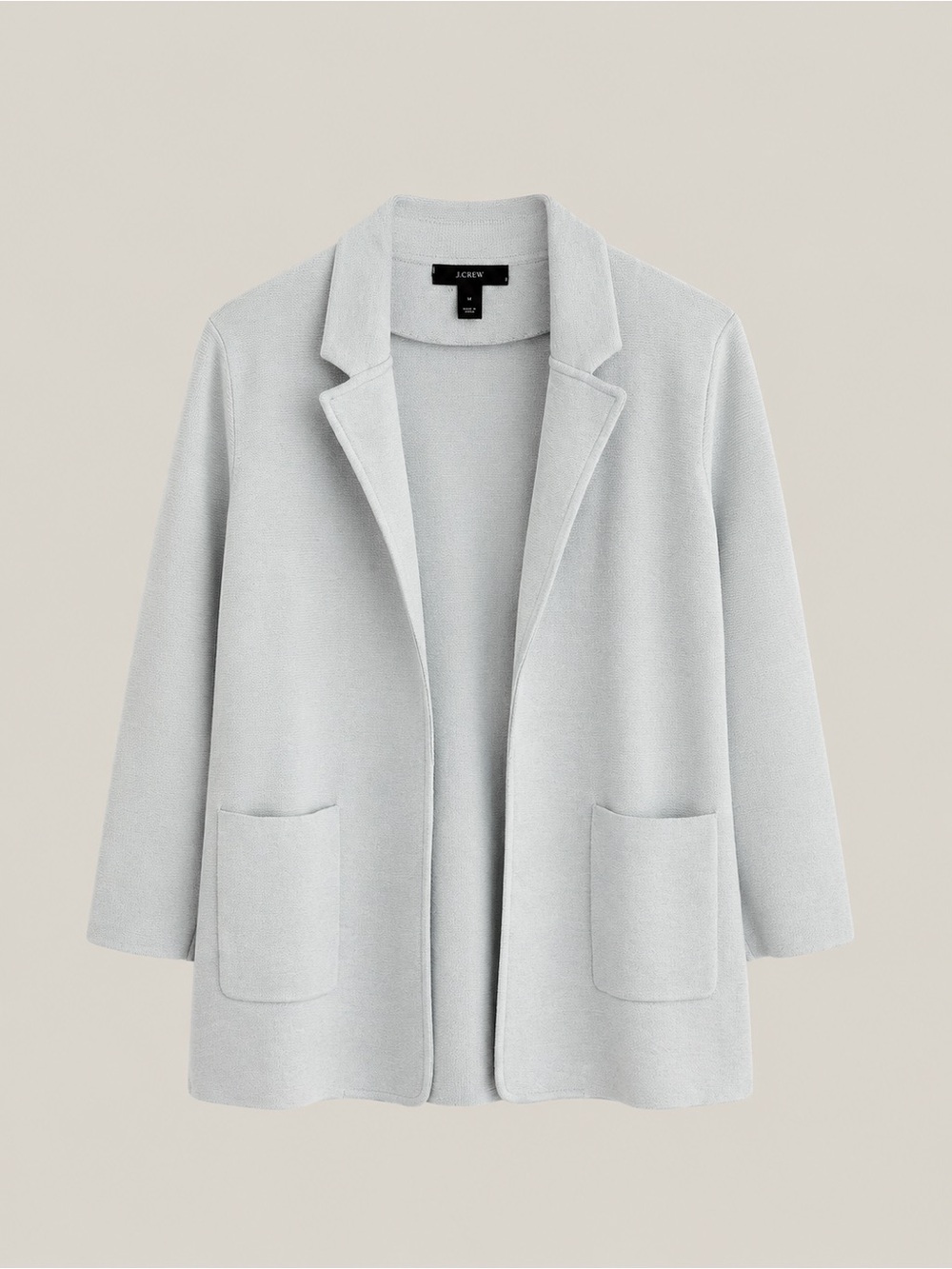 J.Crew Sophie Open Front Sweater Blazer Light Blue Size M J0244